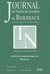 Journal De Theorie Des Nombres De Bordeaux