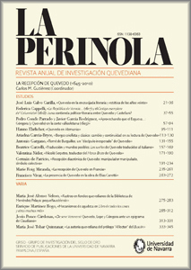 Perinola-revista De Investigacion Quevediana